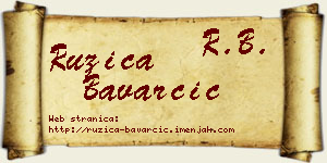 Ružica Bavarčić vizit kartica